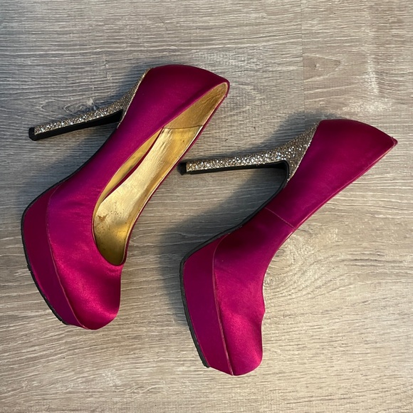 Candie’s pink sparkly heels size 7 - Picture 11 of 13